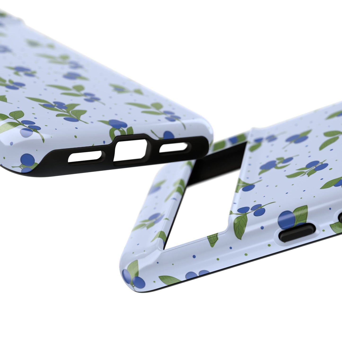 Floral Tough Phone Case - Blueberry Blossom Design