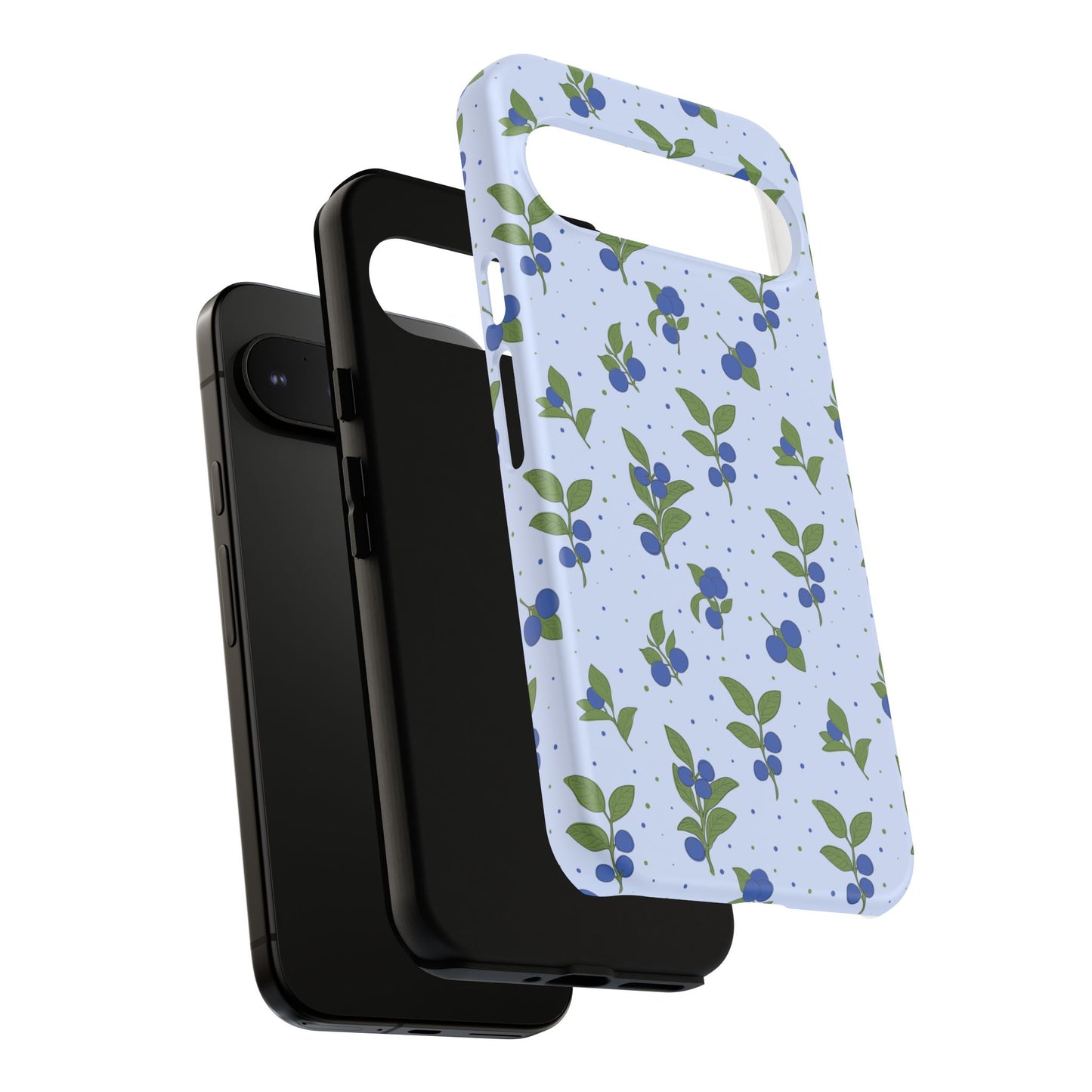 Floral Tough Phone Case - Blueberry Blossom Design