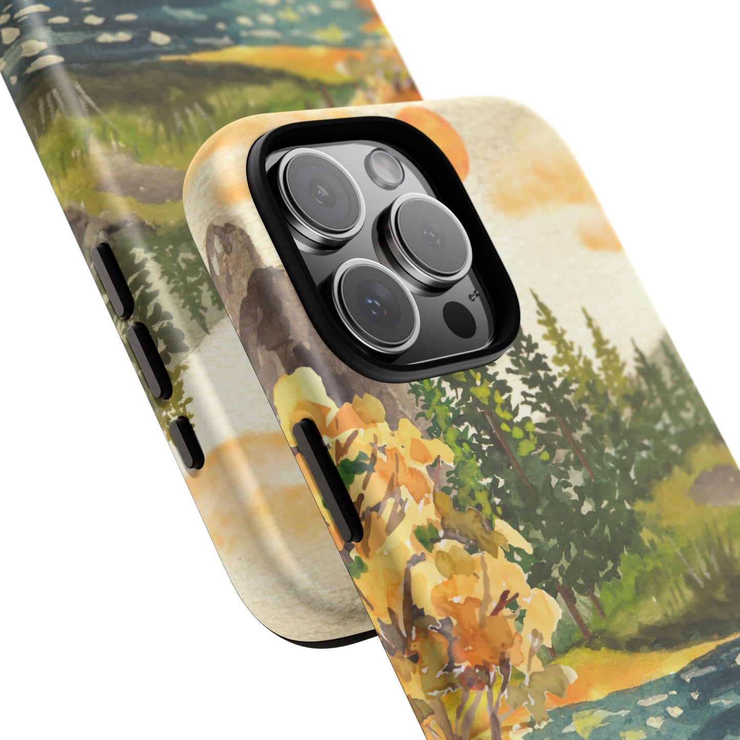 Artistic Phone Case with Ducks and Nature Scene