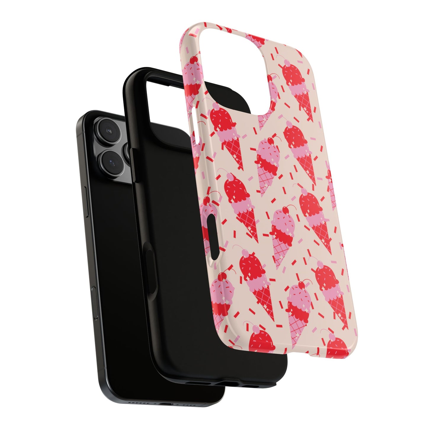 Ice Cream Phone Case - Cute Tough Cases for Ice Cream Lovers, Fun Summer Accessory, Birthday Gift, Colorful iPhone Cover