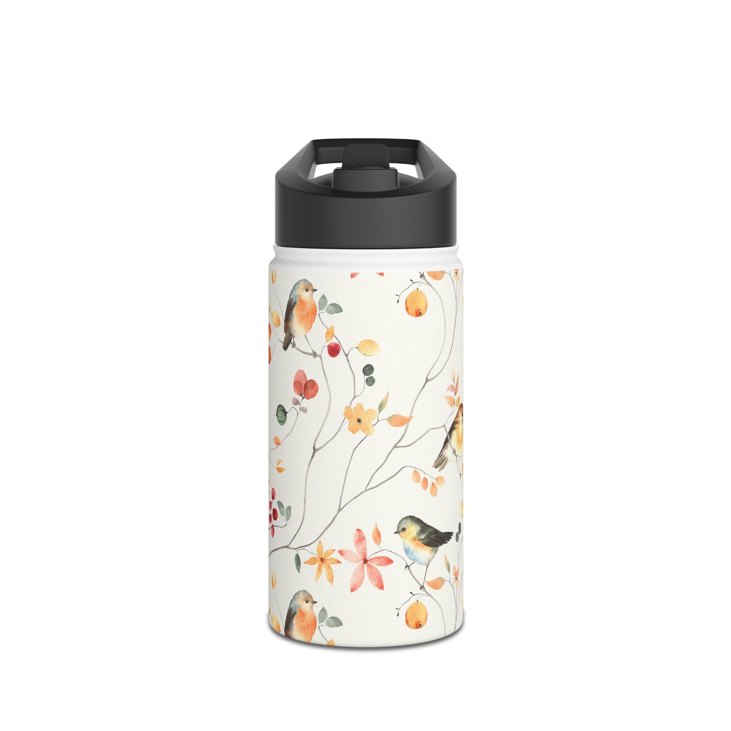 Stainless Steel Water Bottle, Standard Lid - Birds