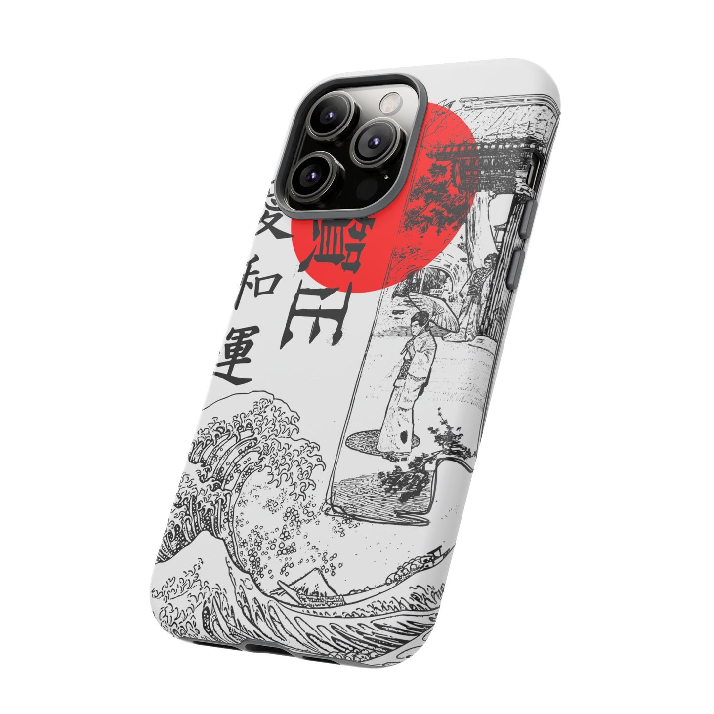 Japanese Zen Art Phone Case - Tough Cases with Wave Design