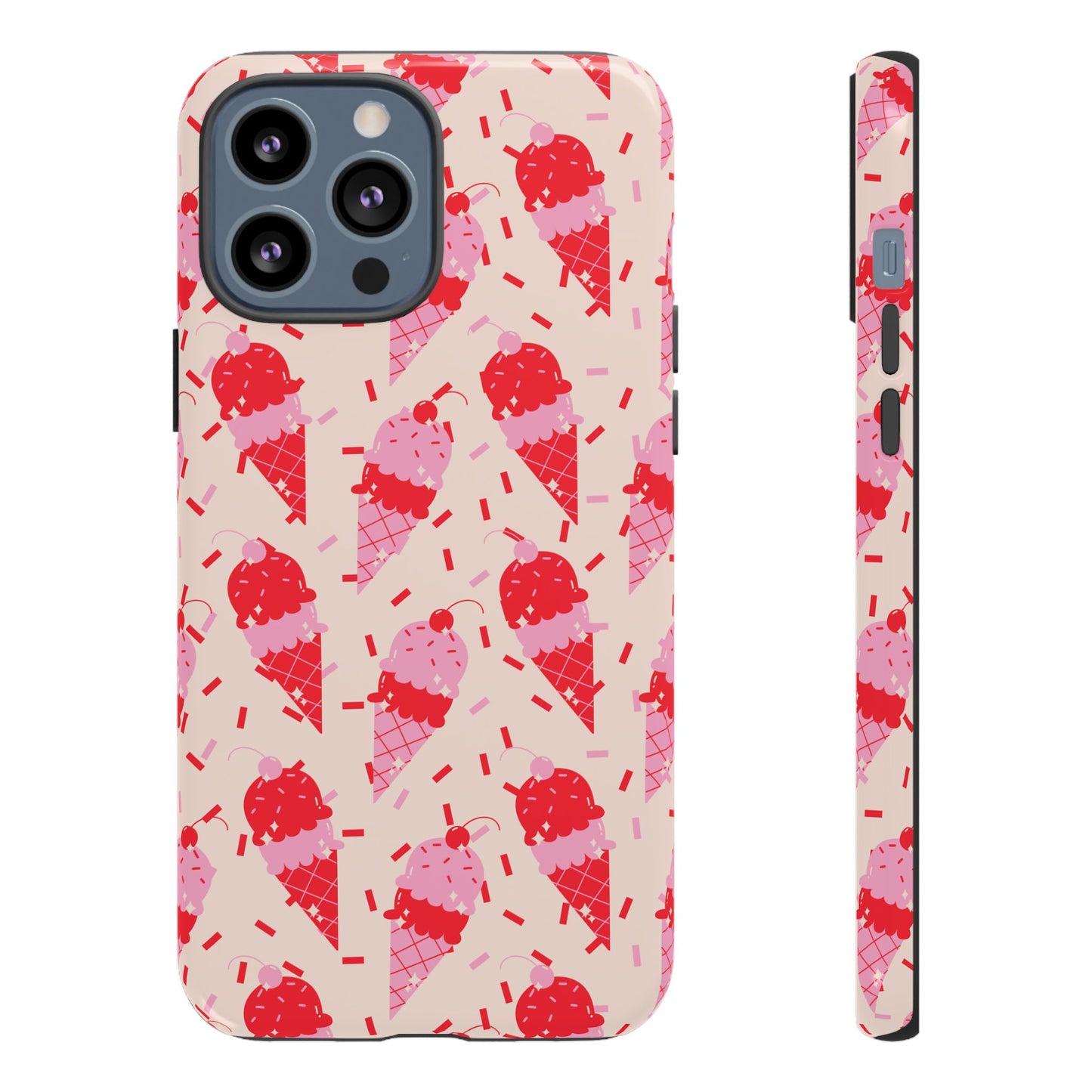 Ice Cream Phone Case - Cute Tough Cases for Ice Cream Lovers, Fun Summer Accessory, Birthday Gift, Colorful iPhone Cover