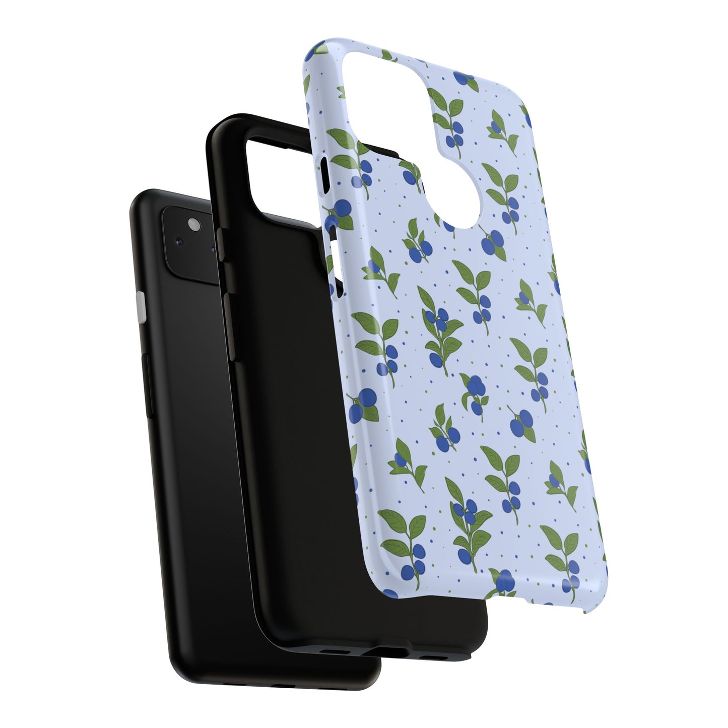 Floral Tough Phone Case - Blueberry Blossom Design
