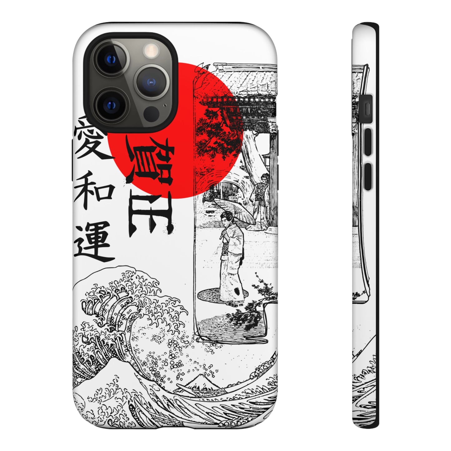 Japanese Zen Art Phone Case - Tough Cases with Wave Design