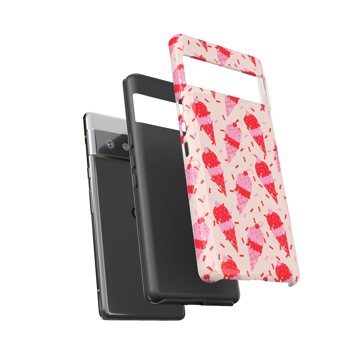 Ice Cream Phone Case - Cute Tough Cases for Ice Cream Lovers, Fun Summer Accessory, Birthday Gift, Colorful iPhone Cover