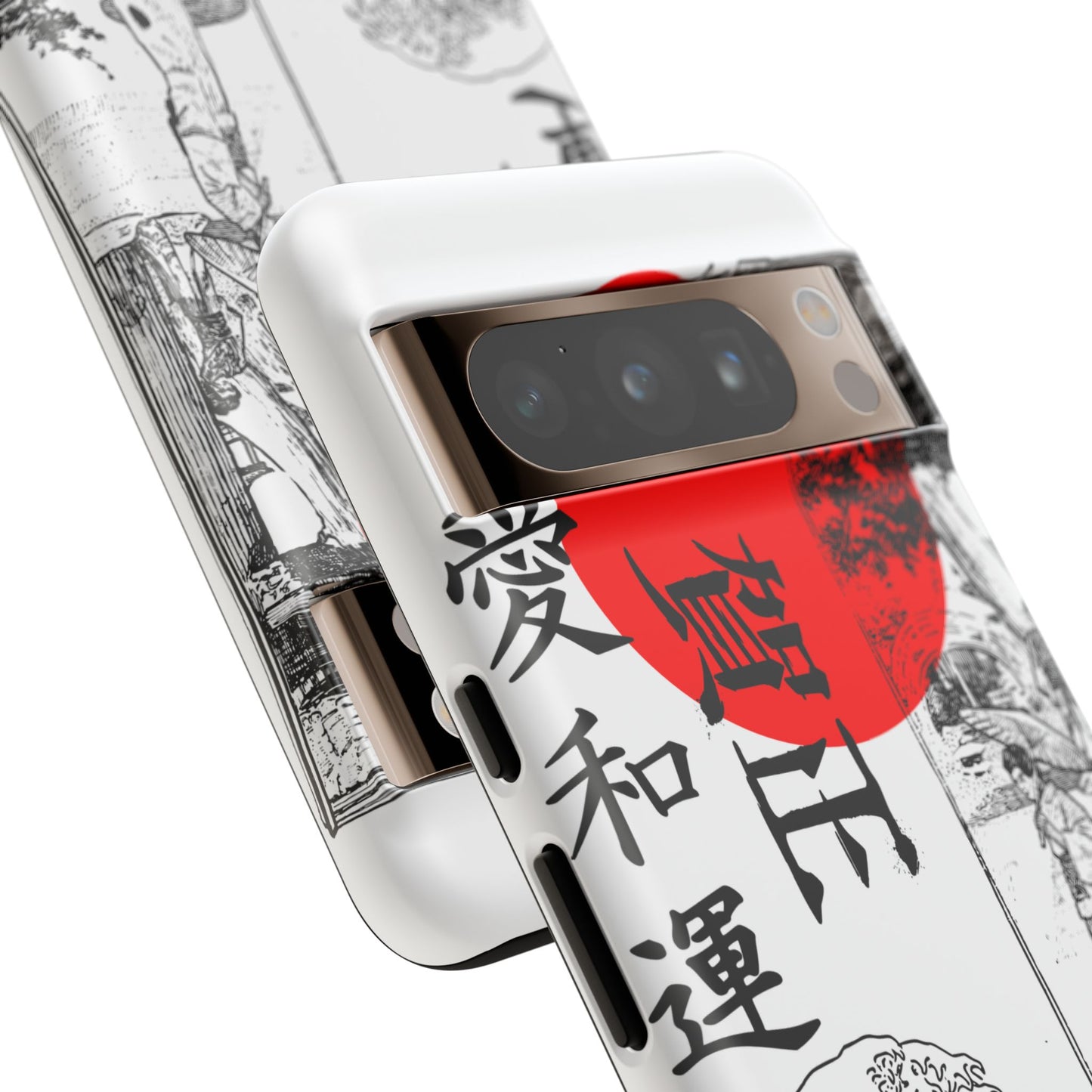Japanese Zen Art Phone Case - Tough Cases with Wave Design