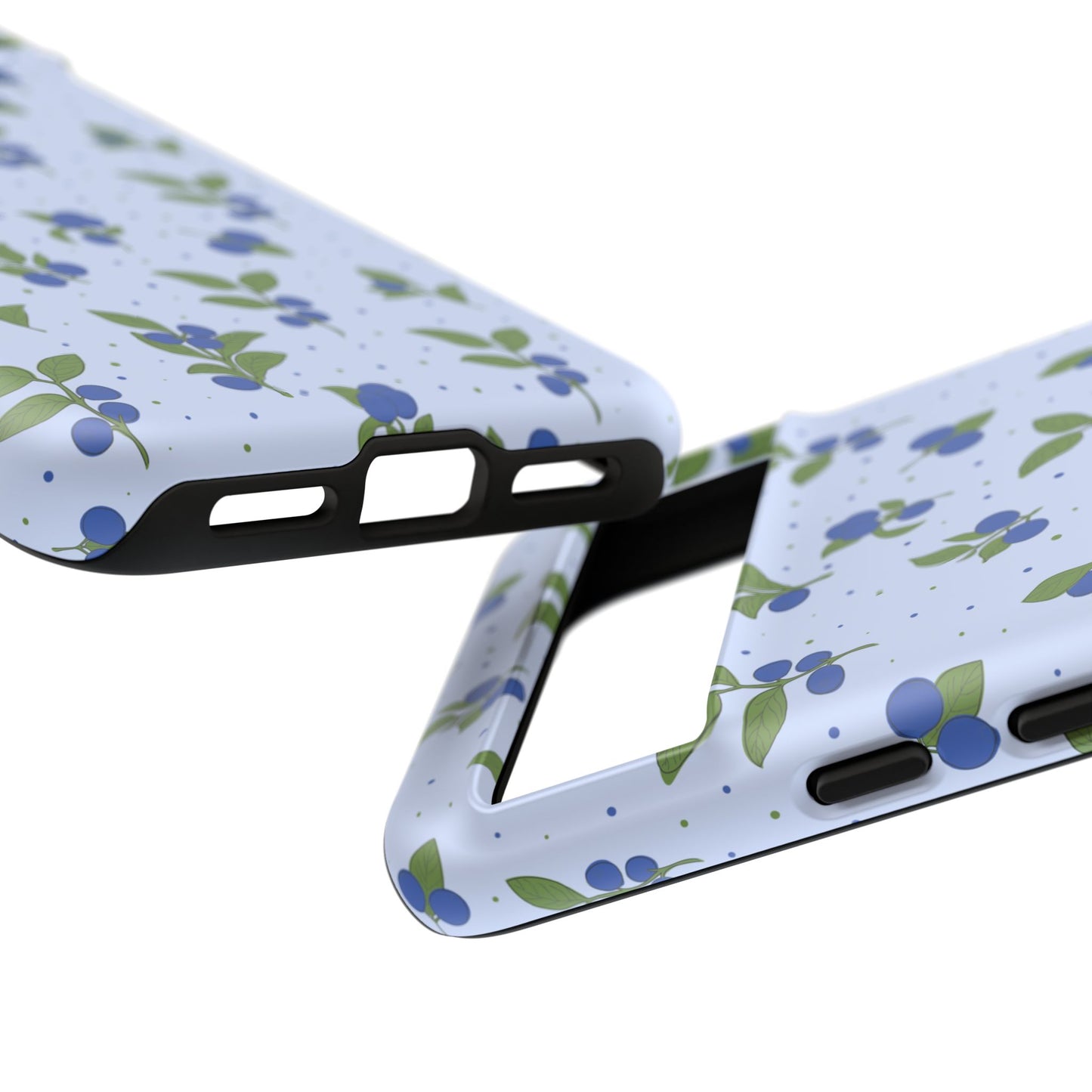 Floral Tough Phone Case - Blueberry Blossom Design