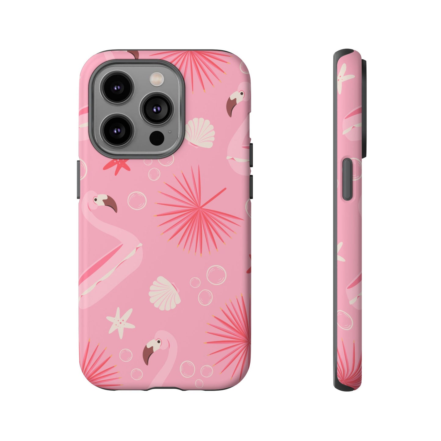 Tough Cases: Tropical Flamingo Phone Case for Summer Vibes