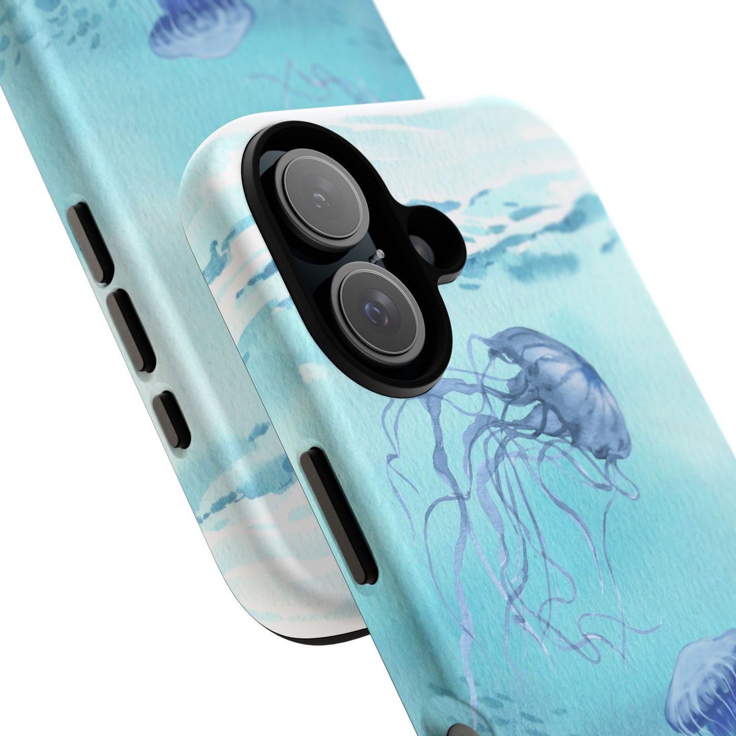 Ocean-Inspired Tough Phone Case with Jellyfish Design