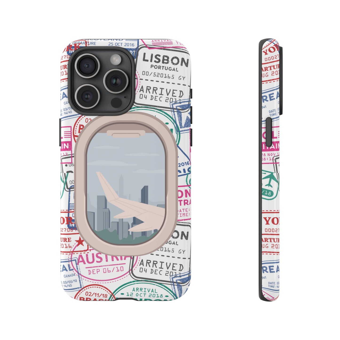 Travel-Themed Phone Case with Airplane Design