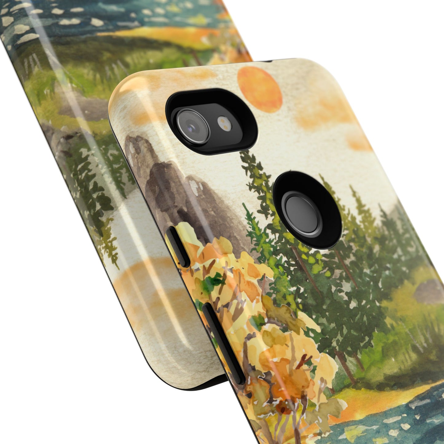 Artistic Phone Case with Ducks and Nature Scene