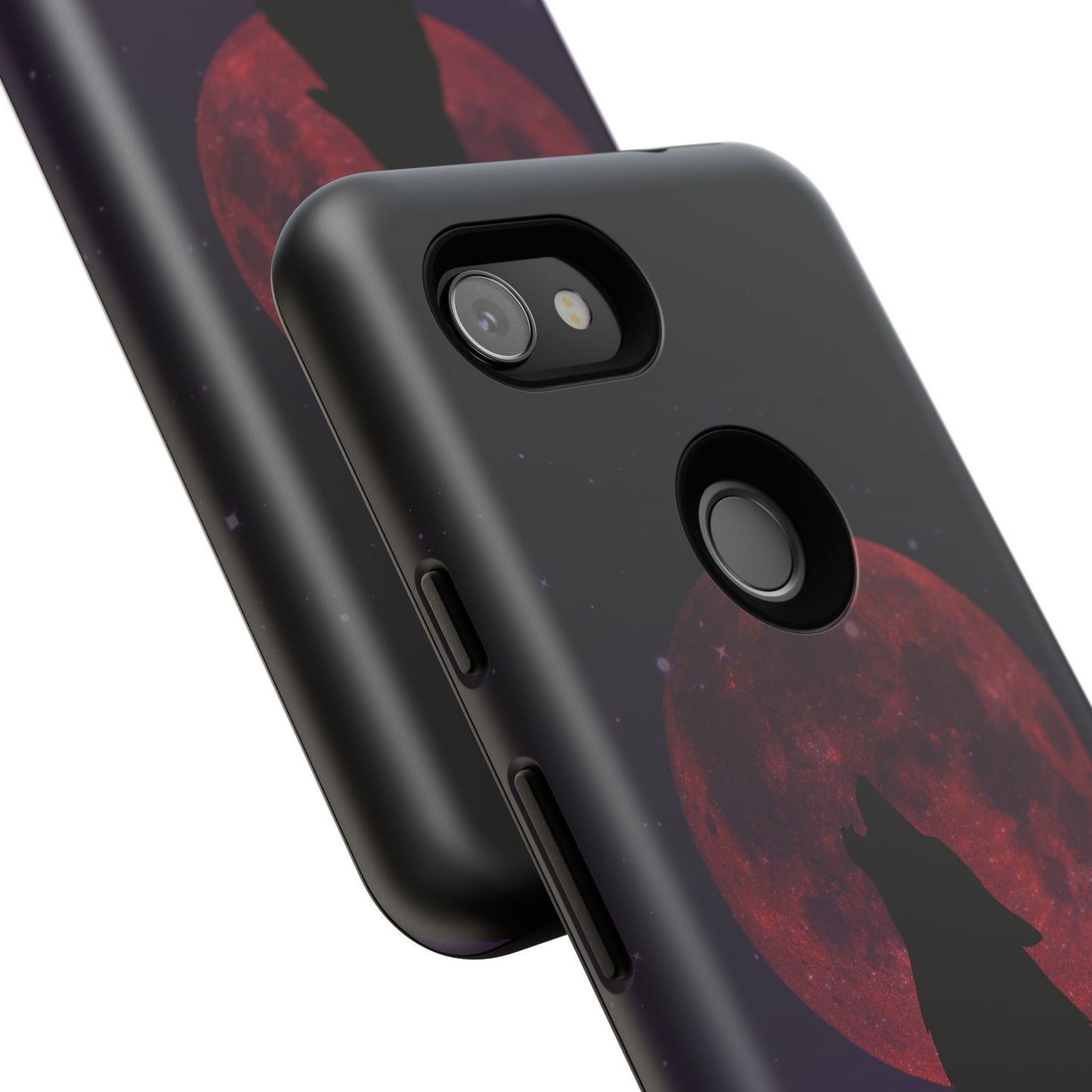 Wolf Howling at Blood Moon Phone Case - Tough & Stylish Protector