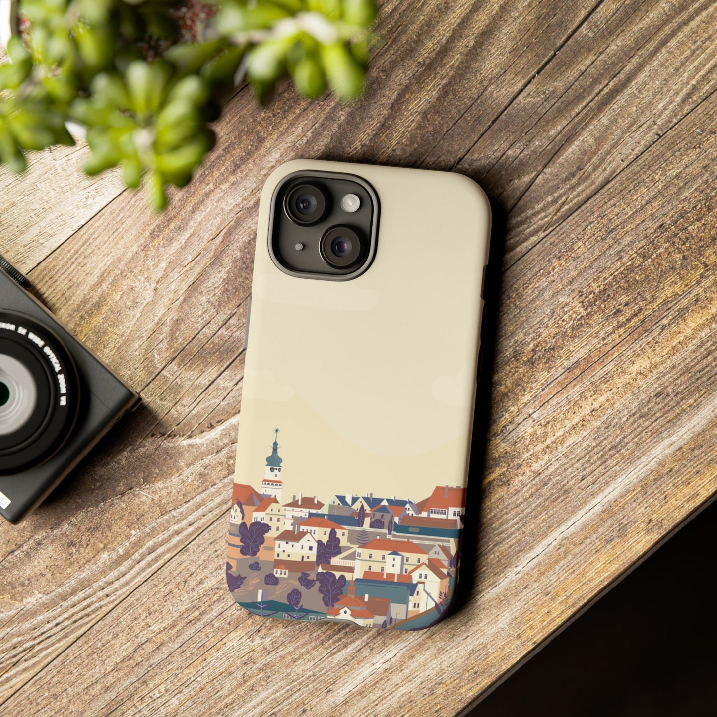 Artistic Phone Case - Charming Village Design