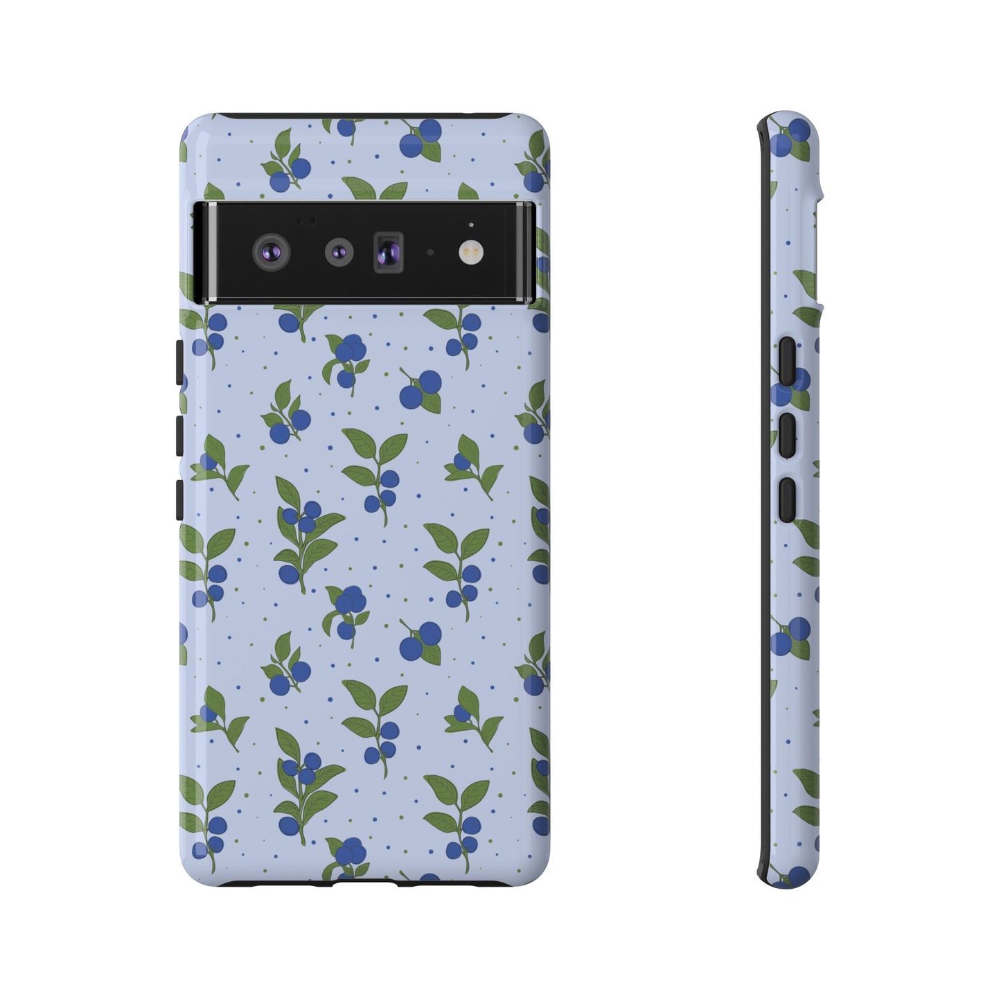 Floral Tough Phone Case - Blueberry Blossom Design