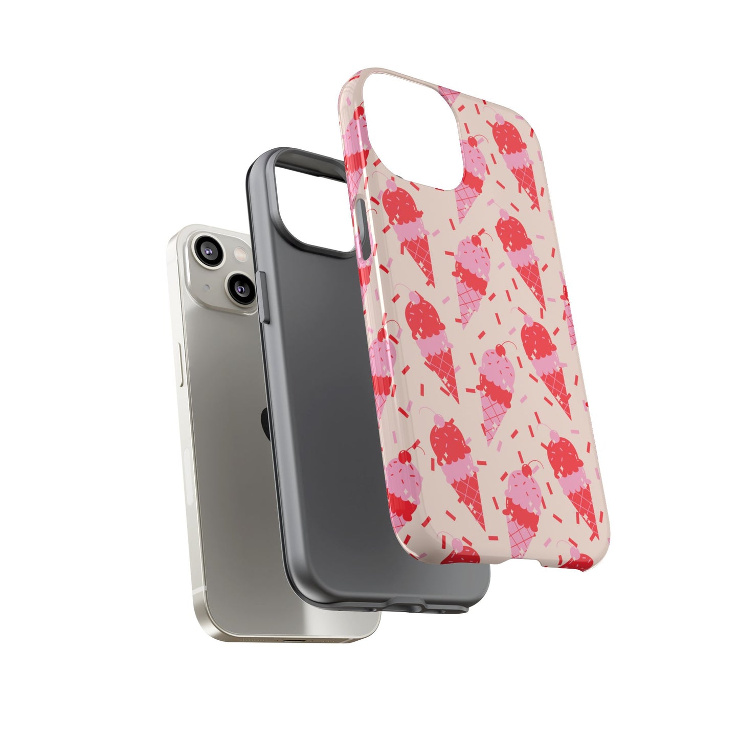 Ice Cream Phone Case - Cute Tough Cases for Ice Cream Lovers, Fun Summer Accessory, Birthday Gift, Colorful iPhone Cover