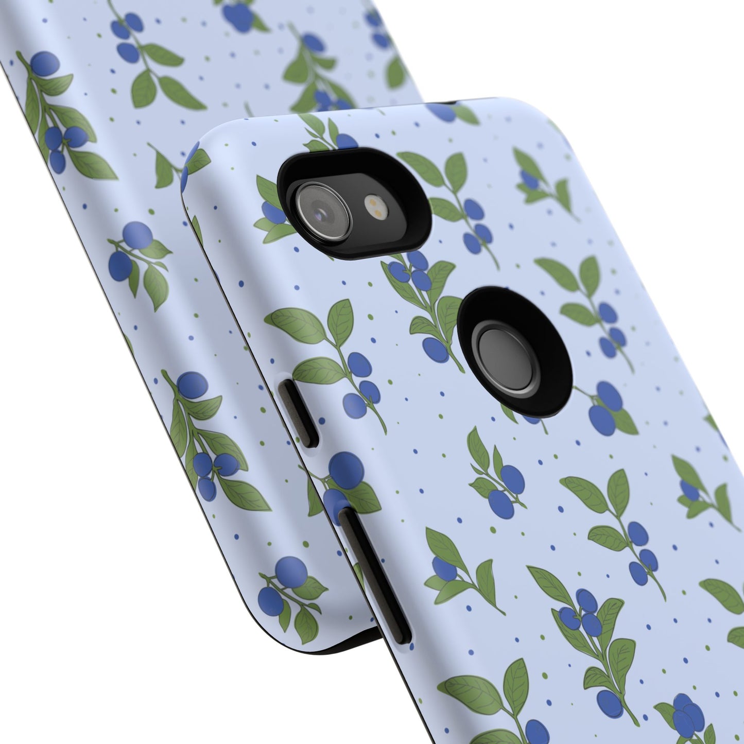 Floral Tough Phone Case - Blueberry Blossom Design