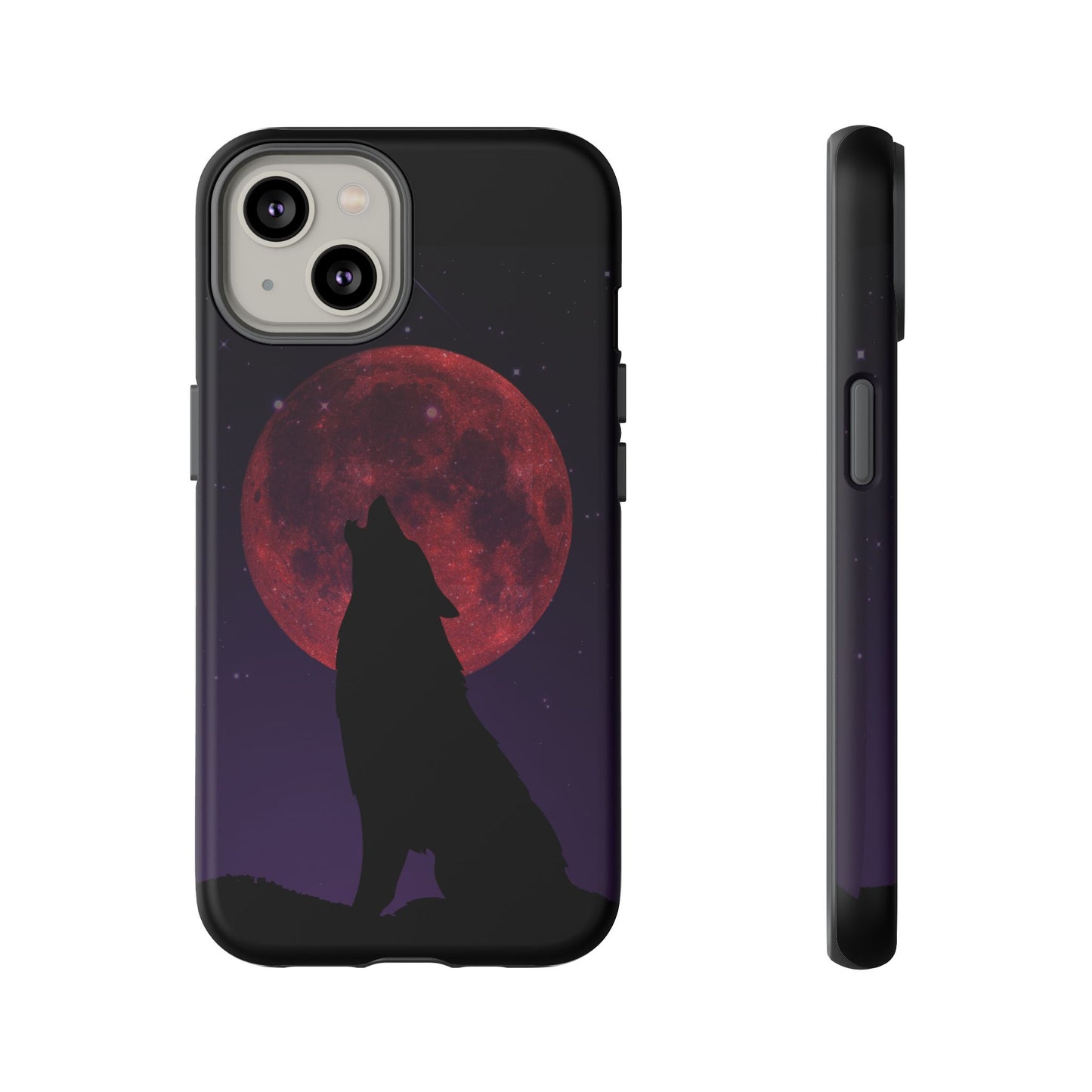 Wolf Howling at Blood Moon Phone Case - Tough & Stylish Protector