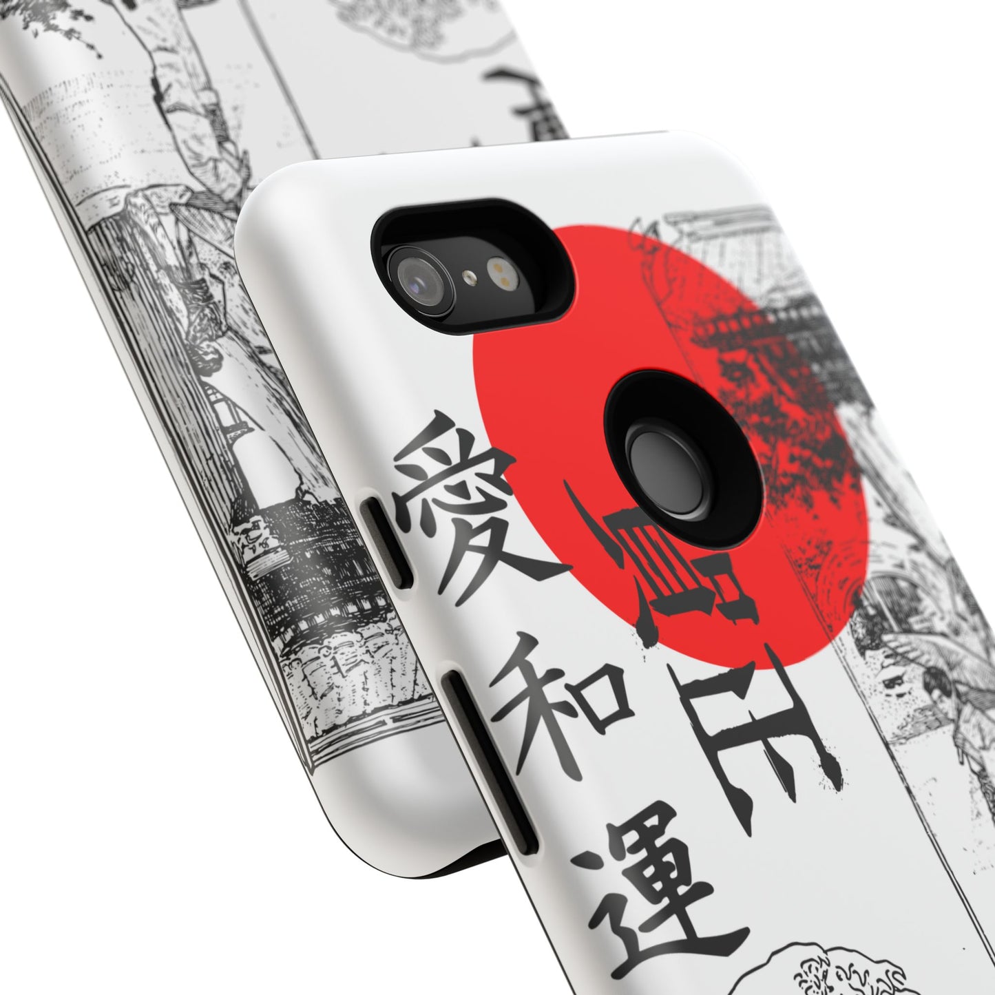 Japanese Zen Art Phone Case - Tough Cases with Wave Design