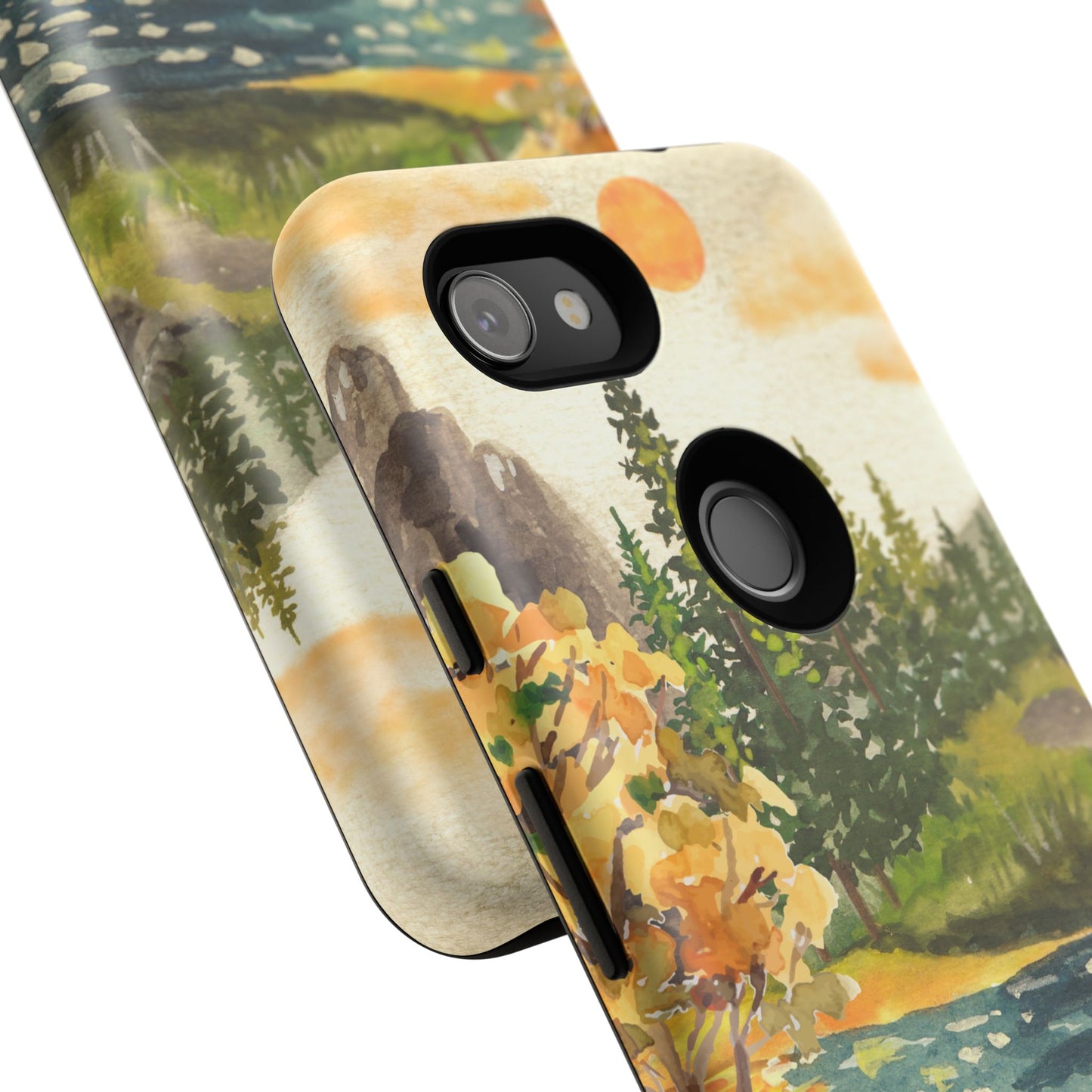 Artistic Phone Case with Ducks and Nature Scene