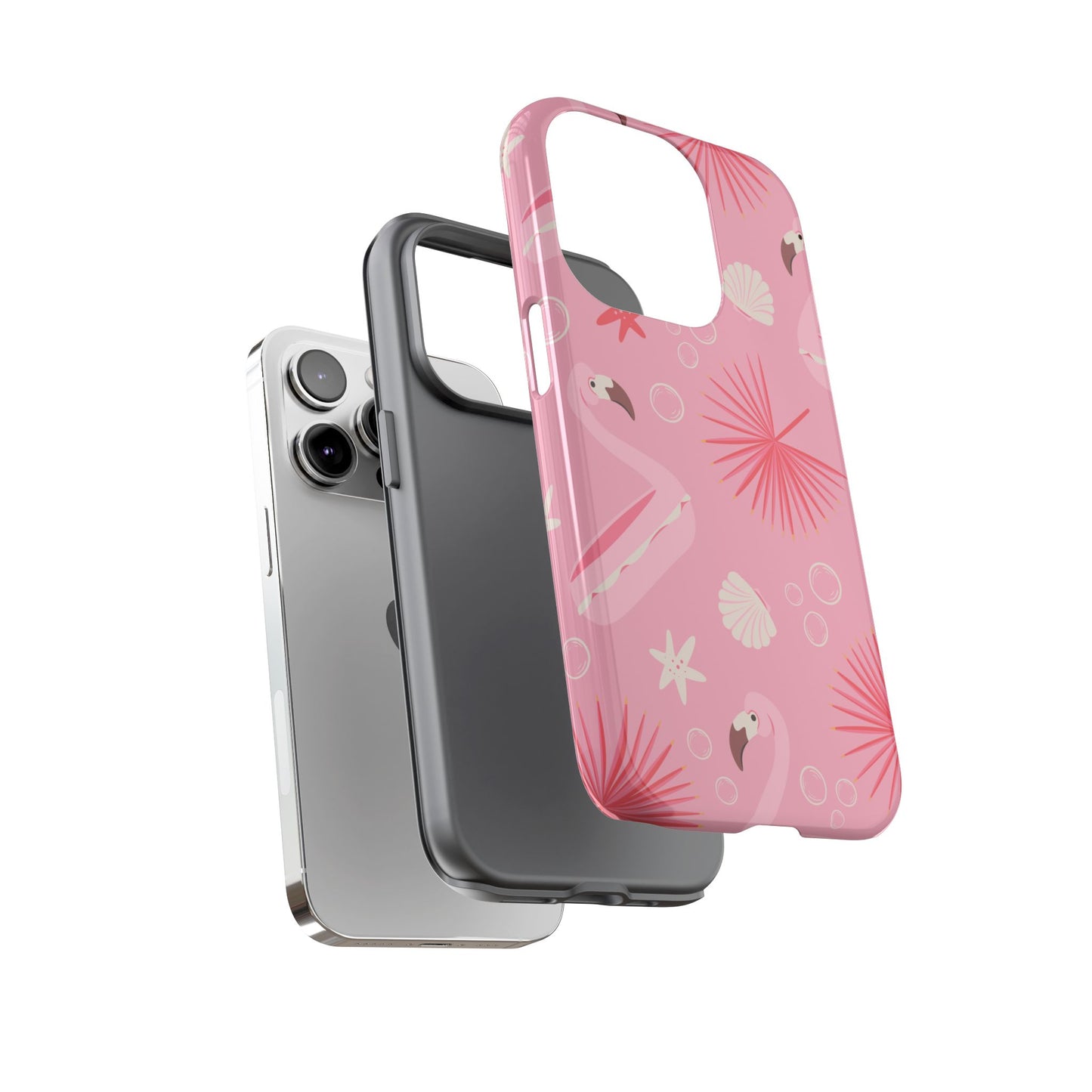 Tough Cases: Tropical Flamingo Phone Case for Summer Vibes