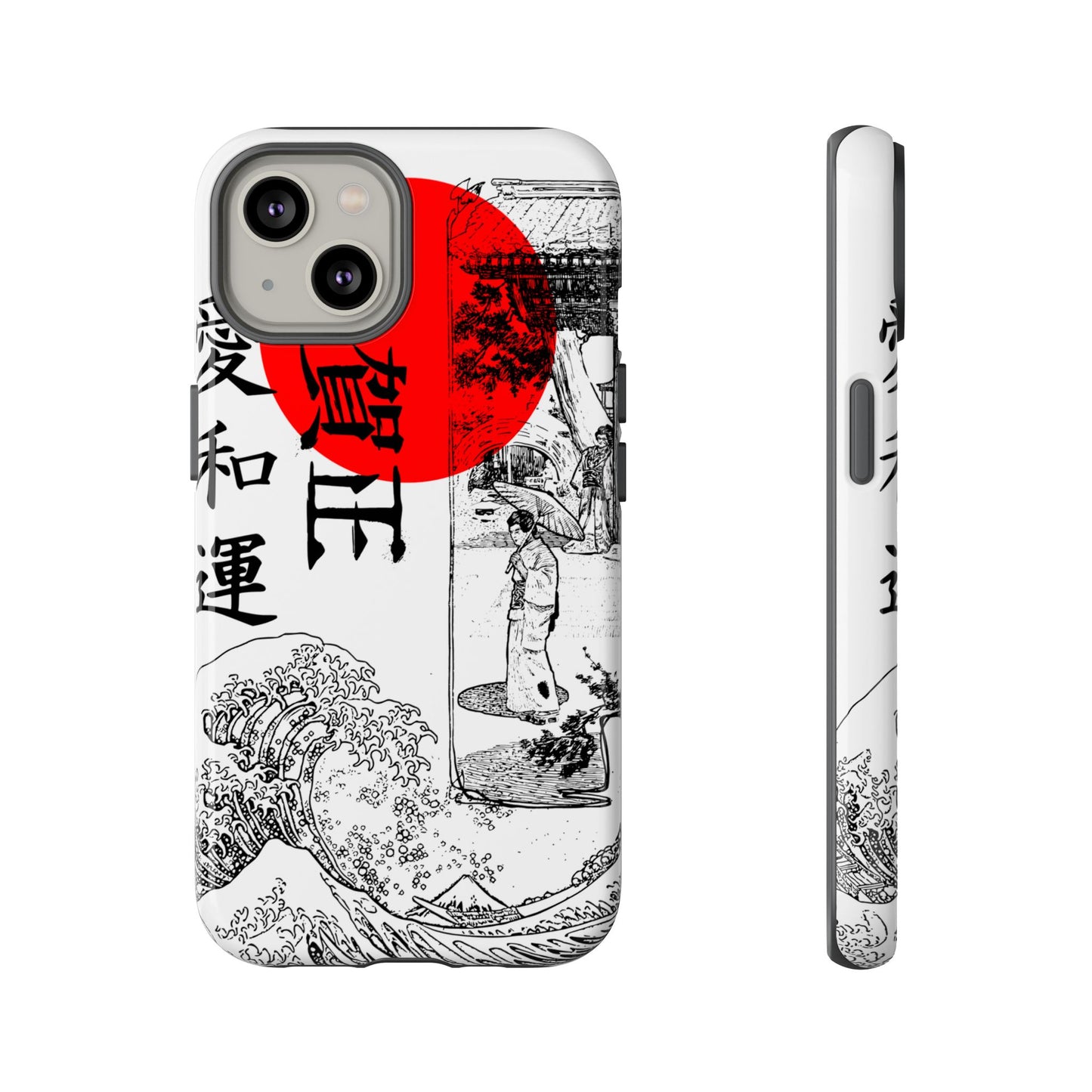 Japanese Zen Art Phone Case - Tough Cases with Wave Design