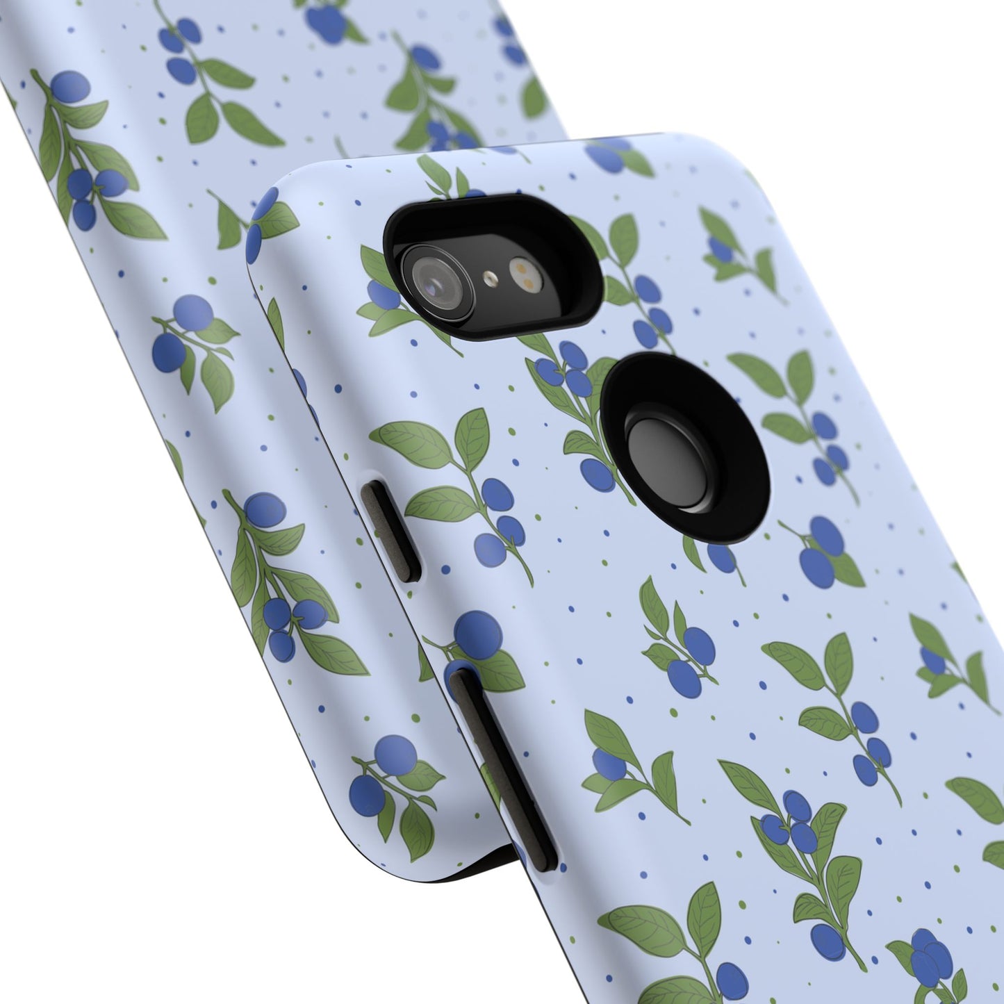Floral Tough Phone Case - Blueberry Blossom Design