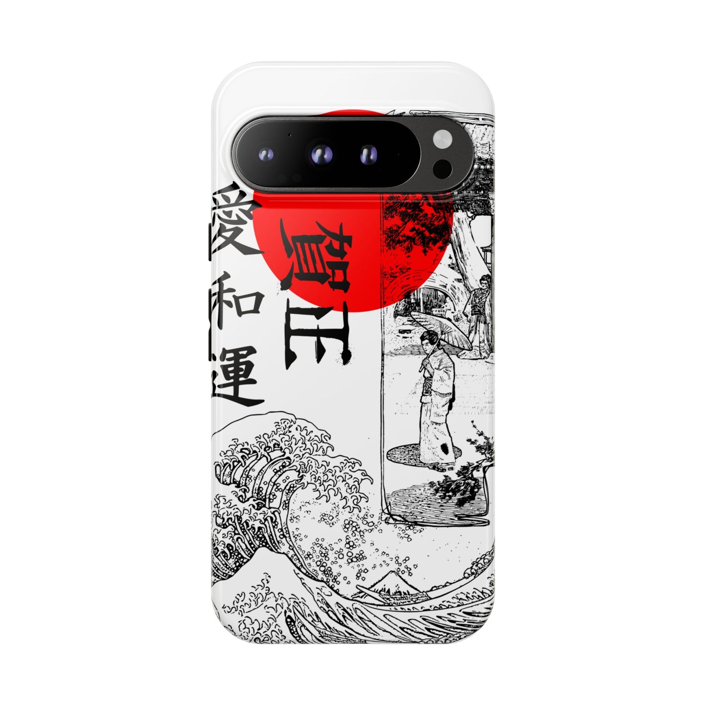 Japanese Zen Art Phone Case - Tough Cases with Wave Design