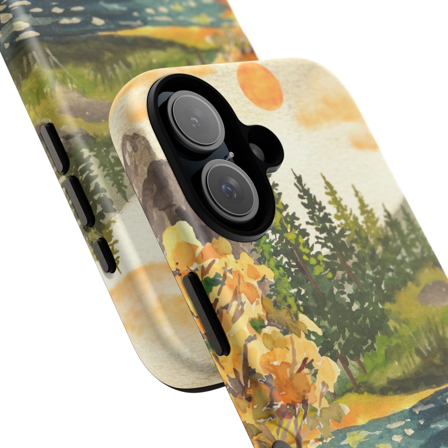 Artistic Phone Case with Ducks and Nature Scene