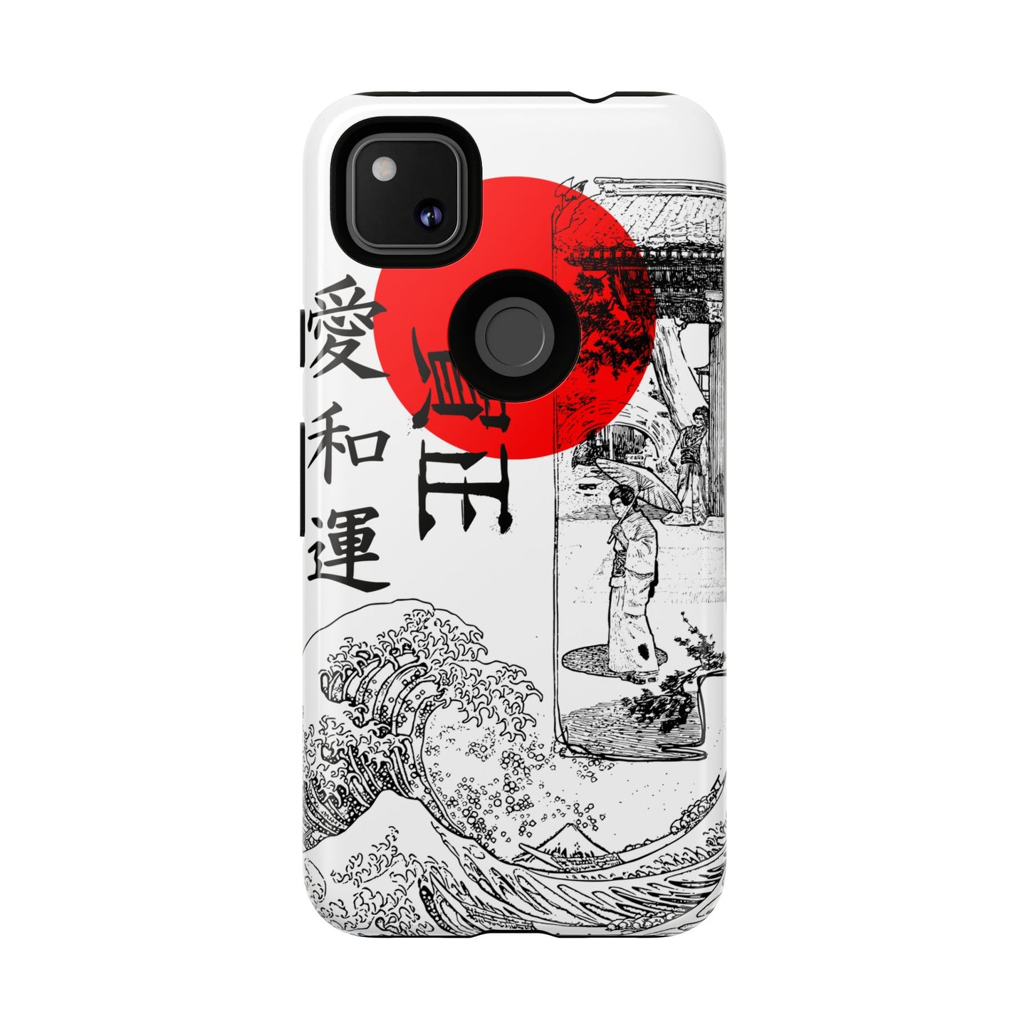Japanese Zen Art Phone Case - Tough Cases with Wave Design