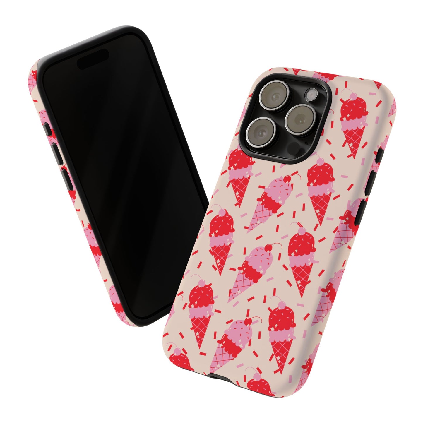 Ice Cream Phone Case - Cute Tough Cases for Ice Cream Lovers, Fun Summer Accessory, Birthday Gift, Colorful iPhone Cover