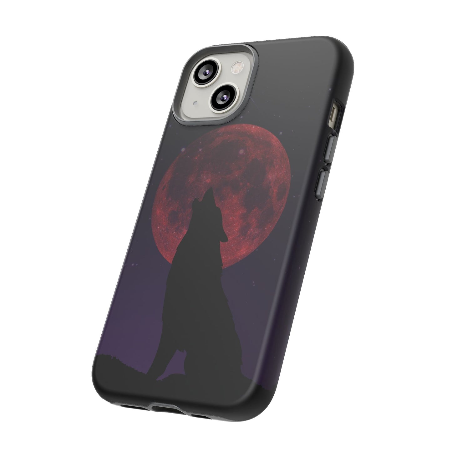 Wolf Howling at Blood Moon Phone Case - Tough & Stylish Protector
