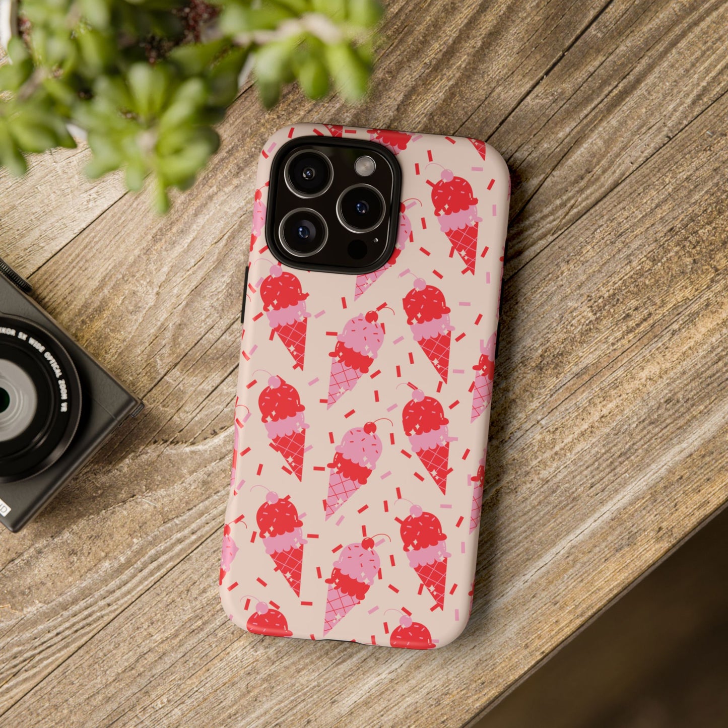 Ice Cream Phone Case - Cute Tough Cases for Ice Cream Lovers, Fun Summer Accessory, Birthday Gift, Colorful iPhone Cover