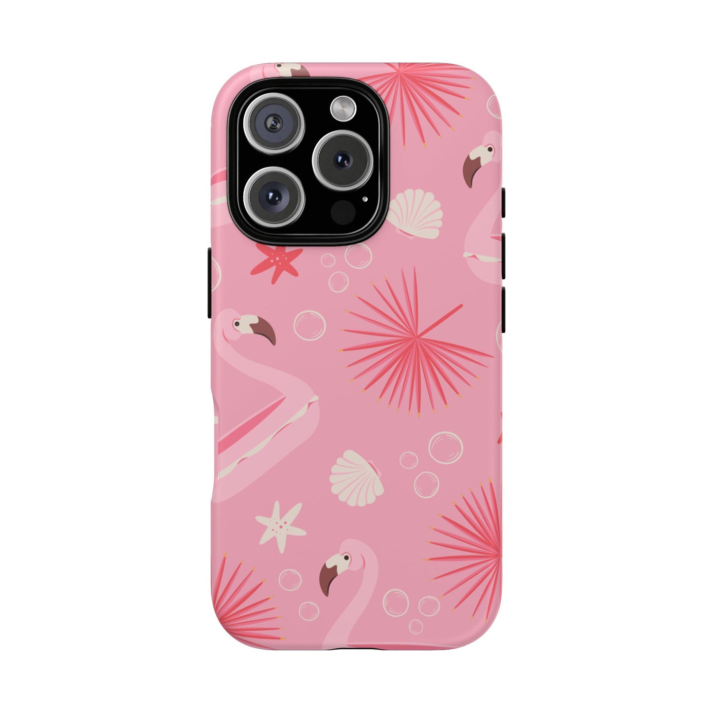 Tough Cases: Tropical Flamingo Phone Case for Summer Vibes