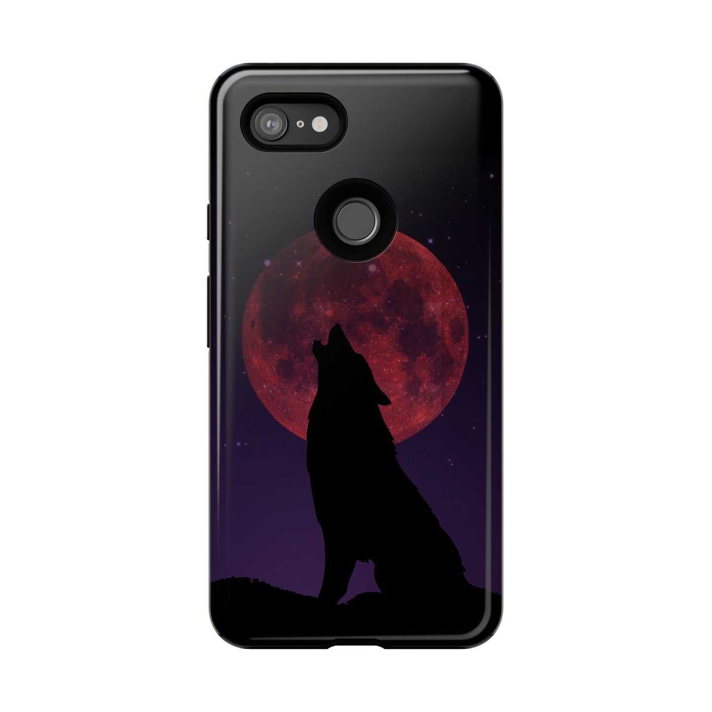 Wolf Howling at Blood Moon Phone Case - Tough & Stylish Protector