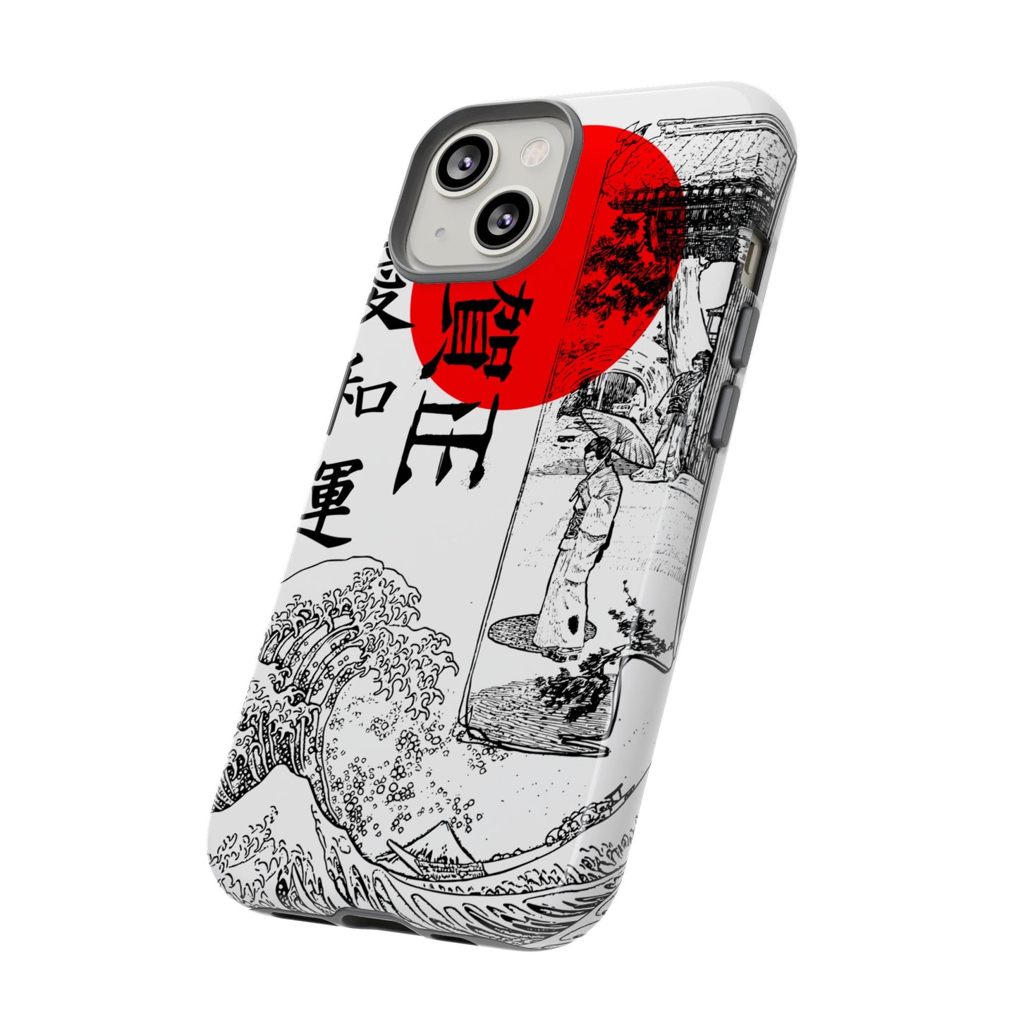 Japanese Zen Art Phone Case - Tough Cases with Wave Design