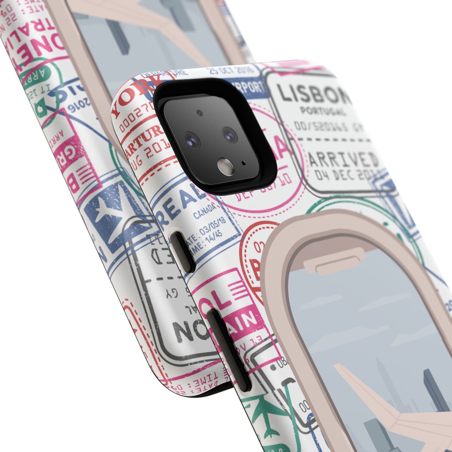 Travel-Themed Phone Case with Airplane Design