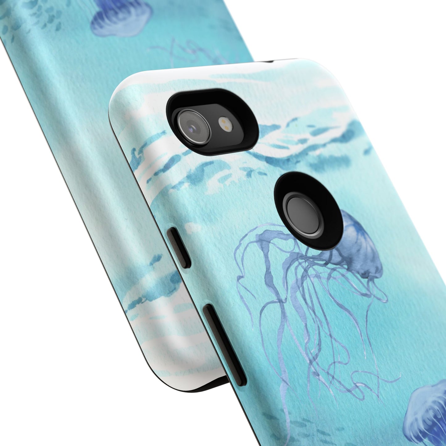Ocean-Inspired Tough Phone Case with Jellyfish Design
