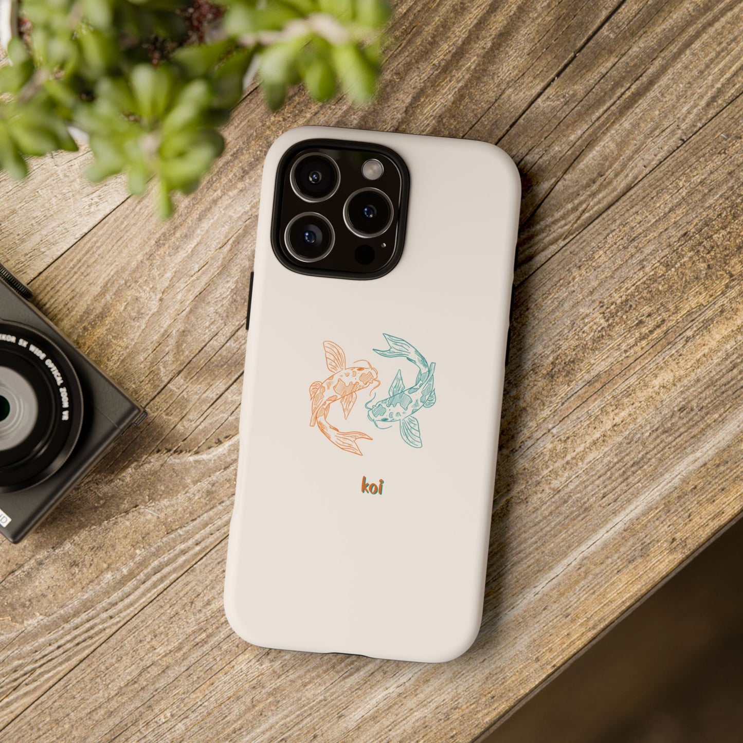 Koi Fish Tough Phone Case - Stylish & Durable Design for Aqua Lovers