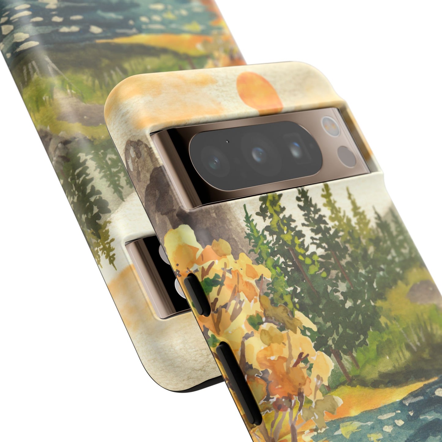 Artistic Phone Case with Ducks and Nature Scene