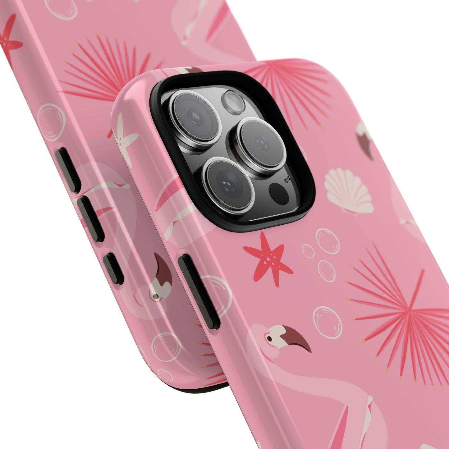 Tough Cases: Tropical Flamingo Phone Case for Summer Vibes