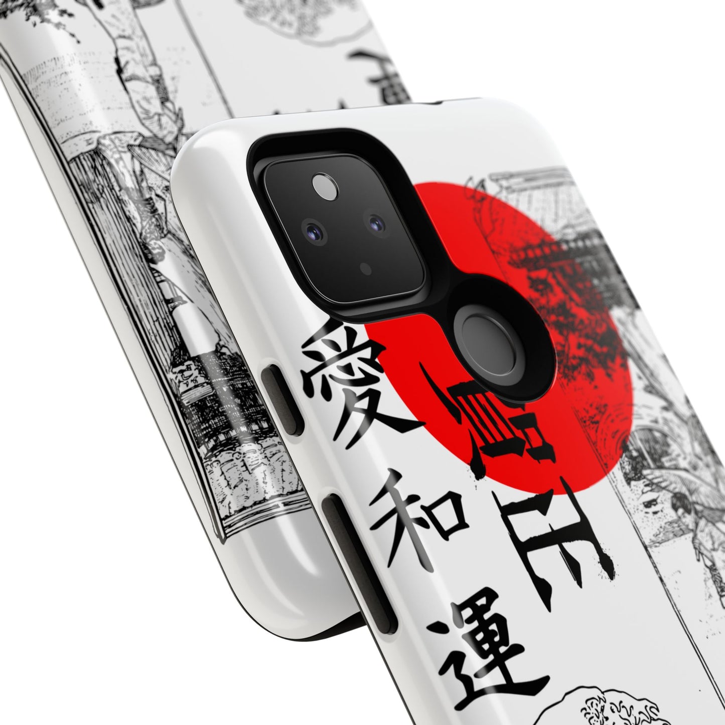 Japanese Zen Art Phone Case - Tough Cases with Wave Design