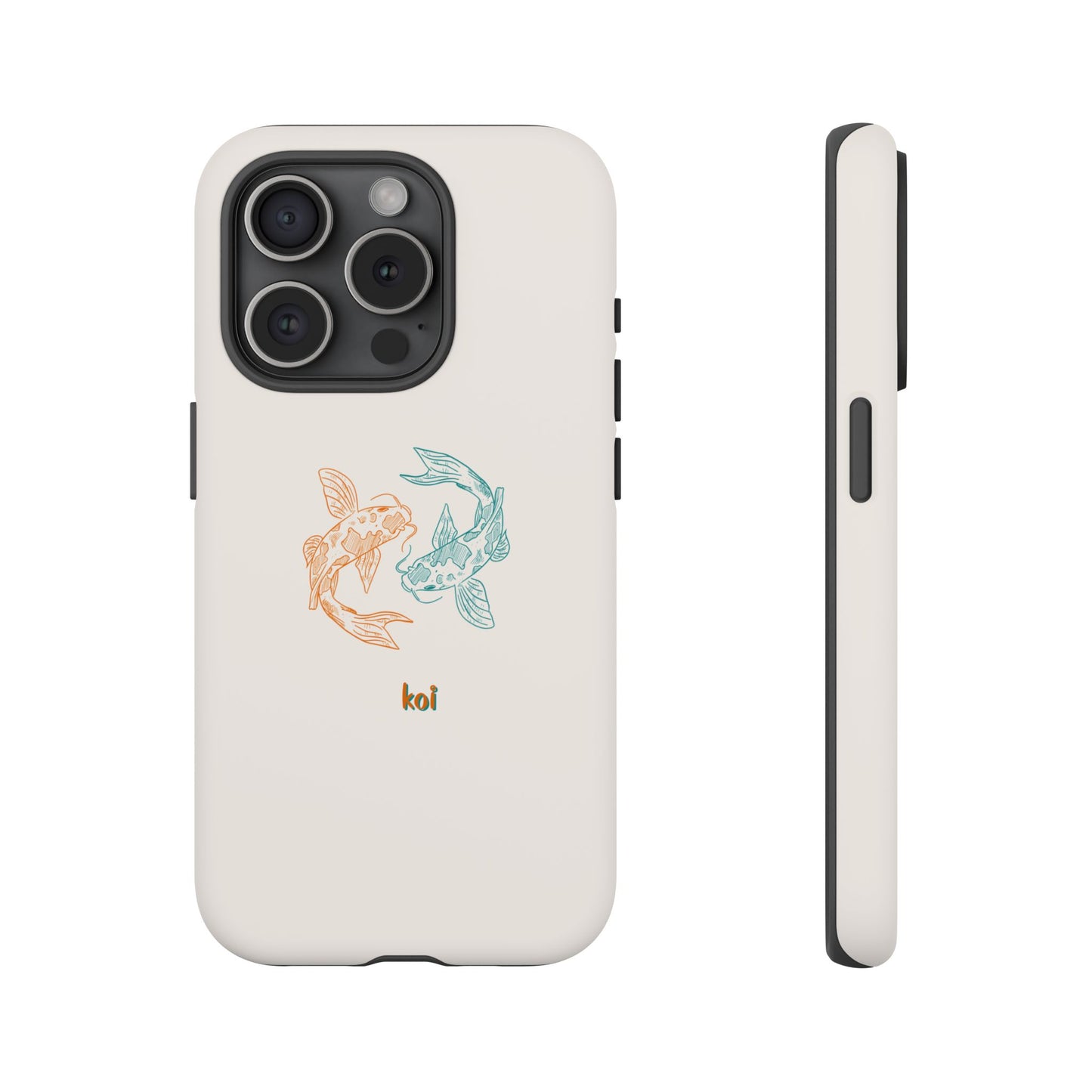 Koi Fish Tough Phone Case - Stylish & Durable Design for Aqua Lovers