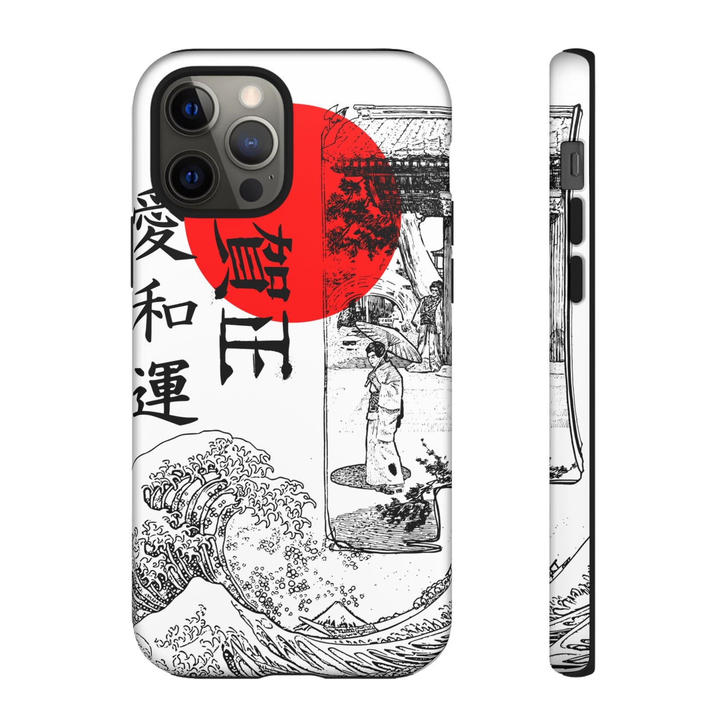 Japanese Zen Art Phone Case - Tough Cases with Wave Design