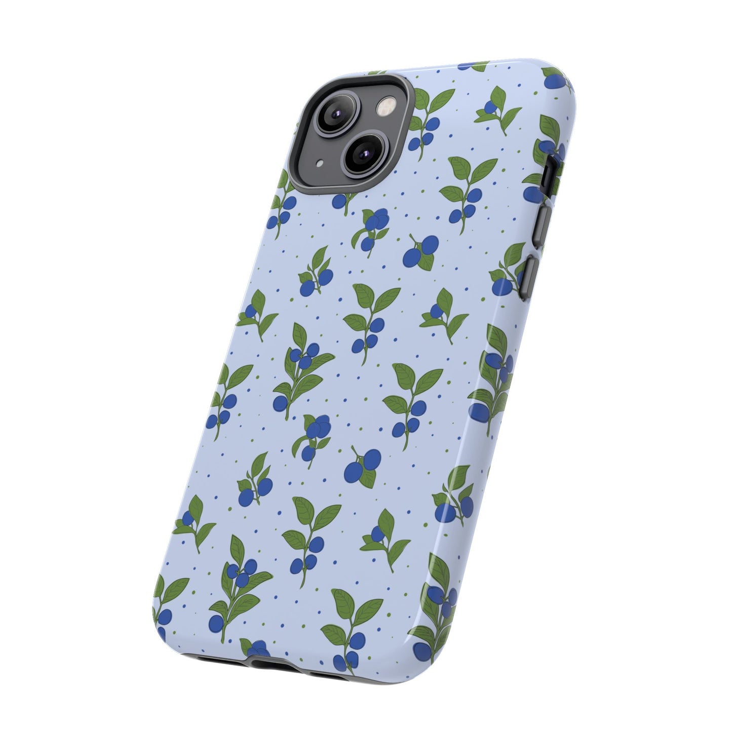 Floral Tough Phone Case - Blueberry Blossom Design