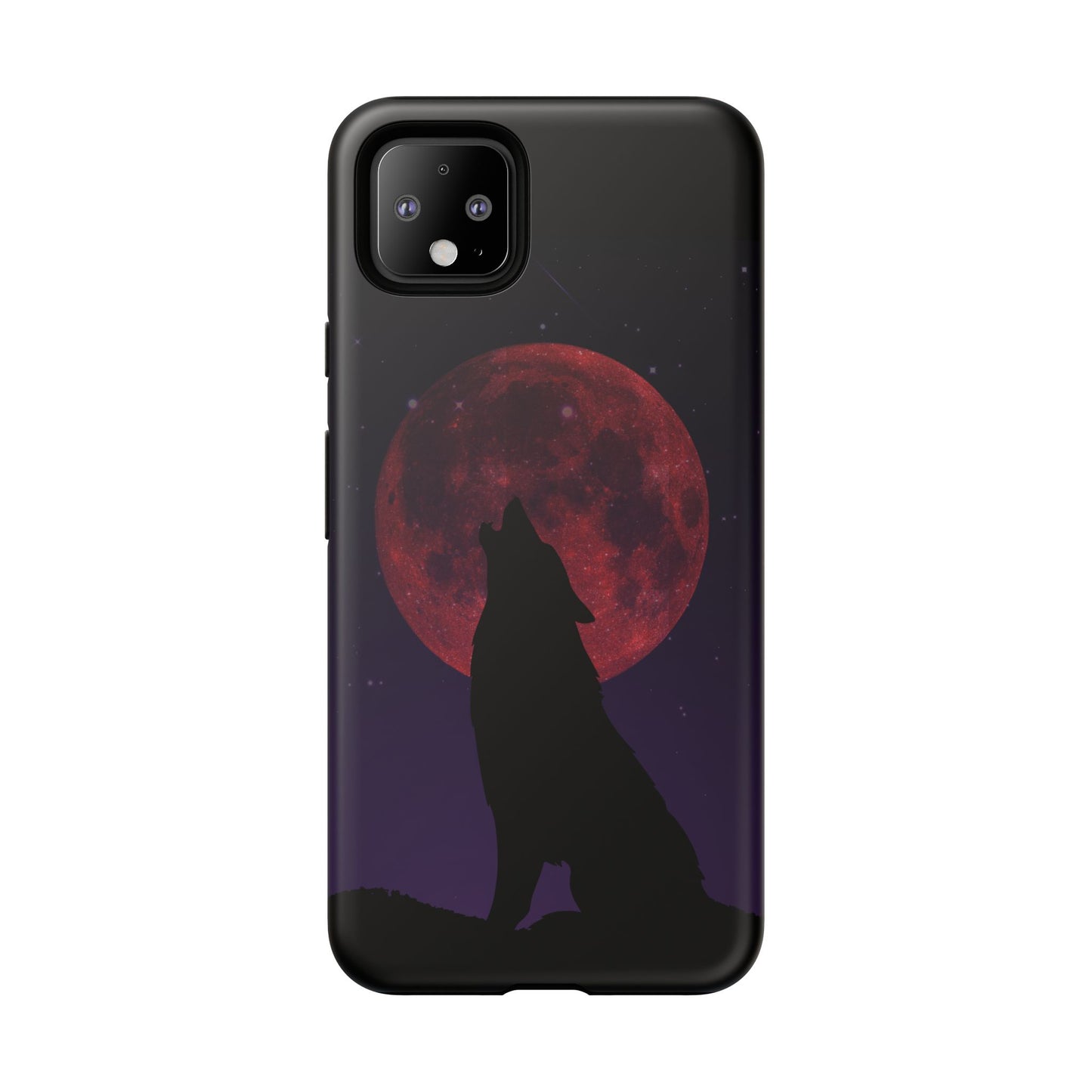 Wolf Howling at Blood Moon Phone Case - Tough & Stylish Protector