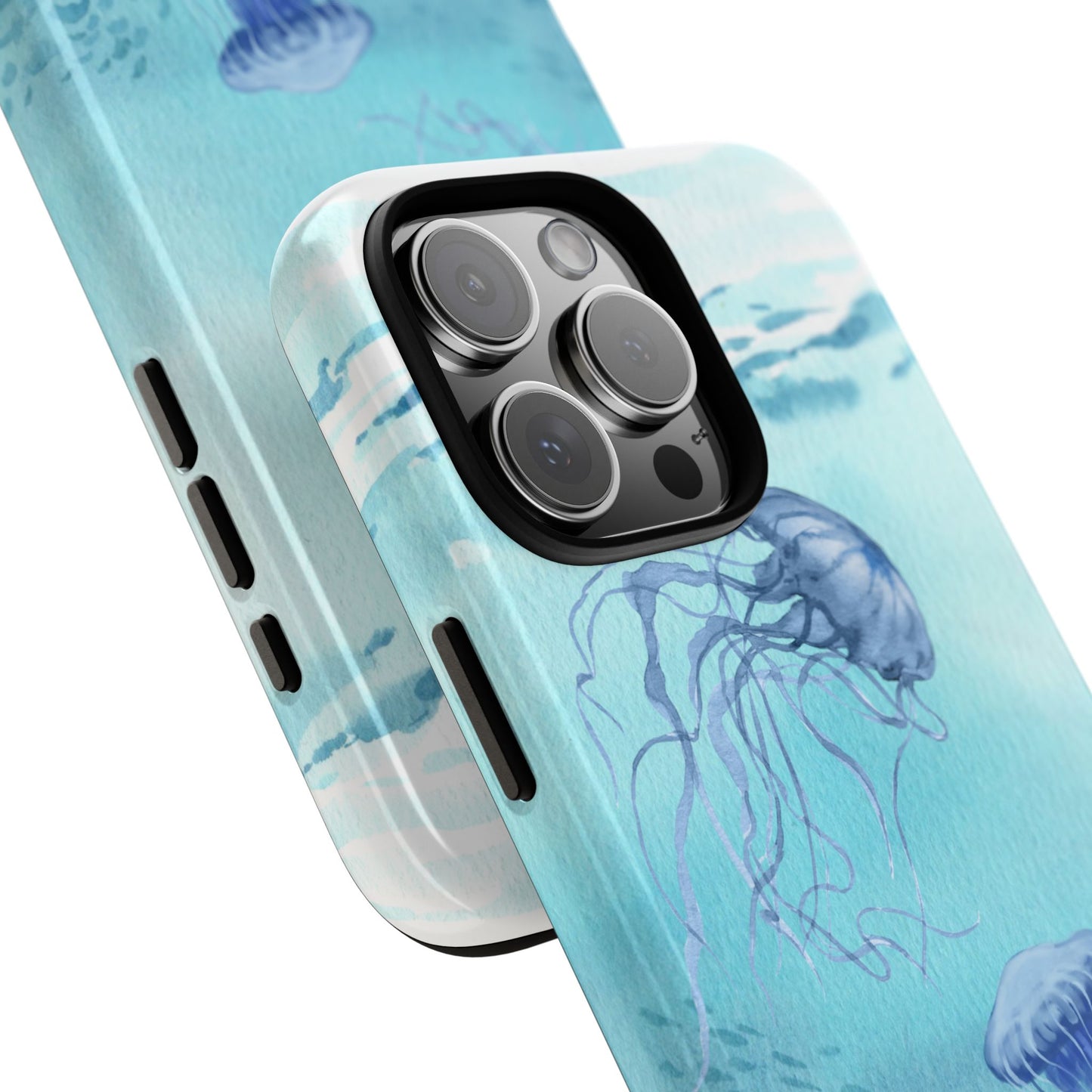 Ocean-Inspired Tough Phone Case with Jellyfish Design