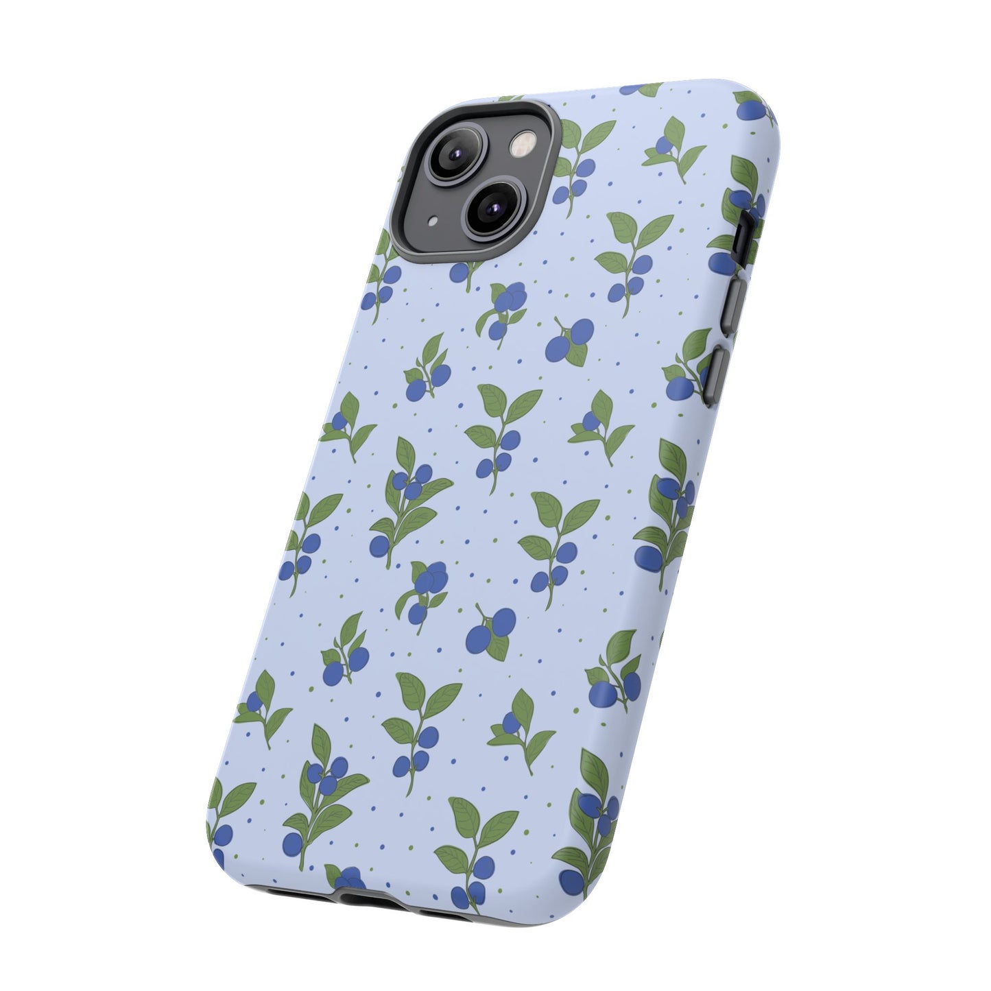 Floral Tough Phone Case - Blueberry Blossom Design