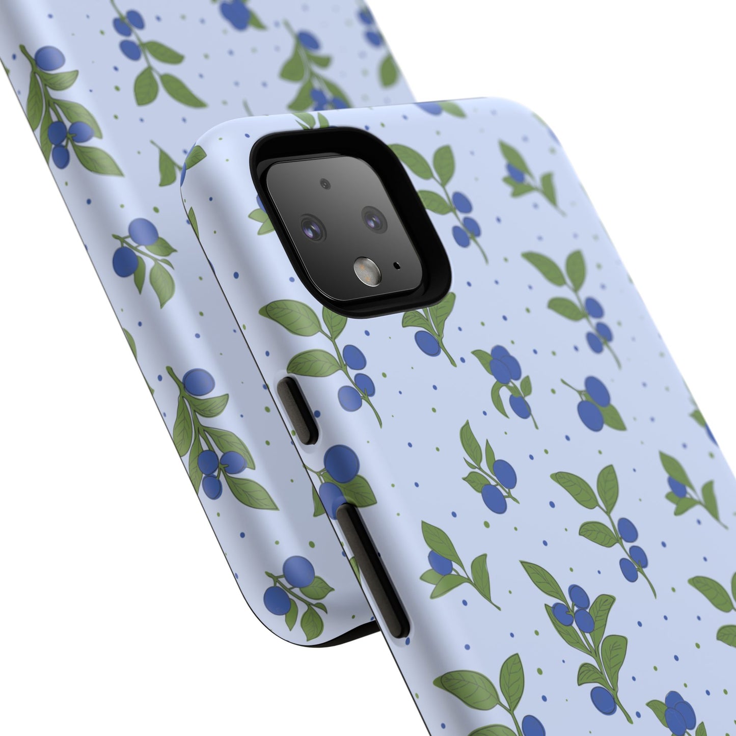 Floral Tough Phone Case - Blueberry Blossom Design