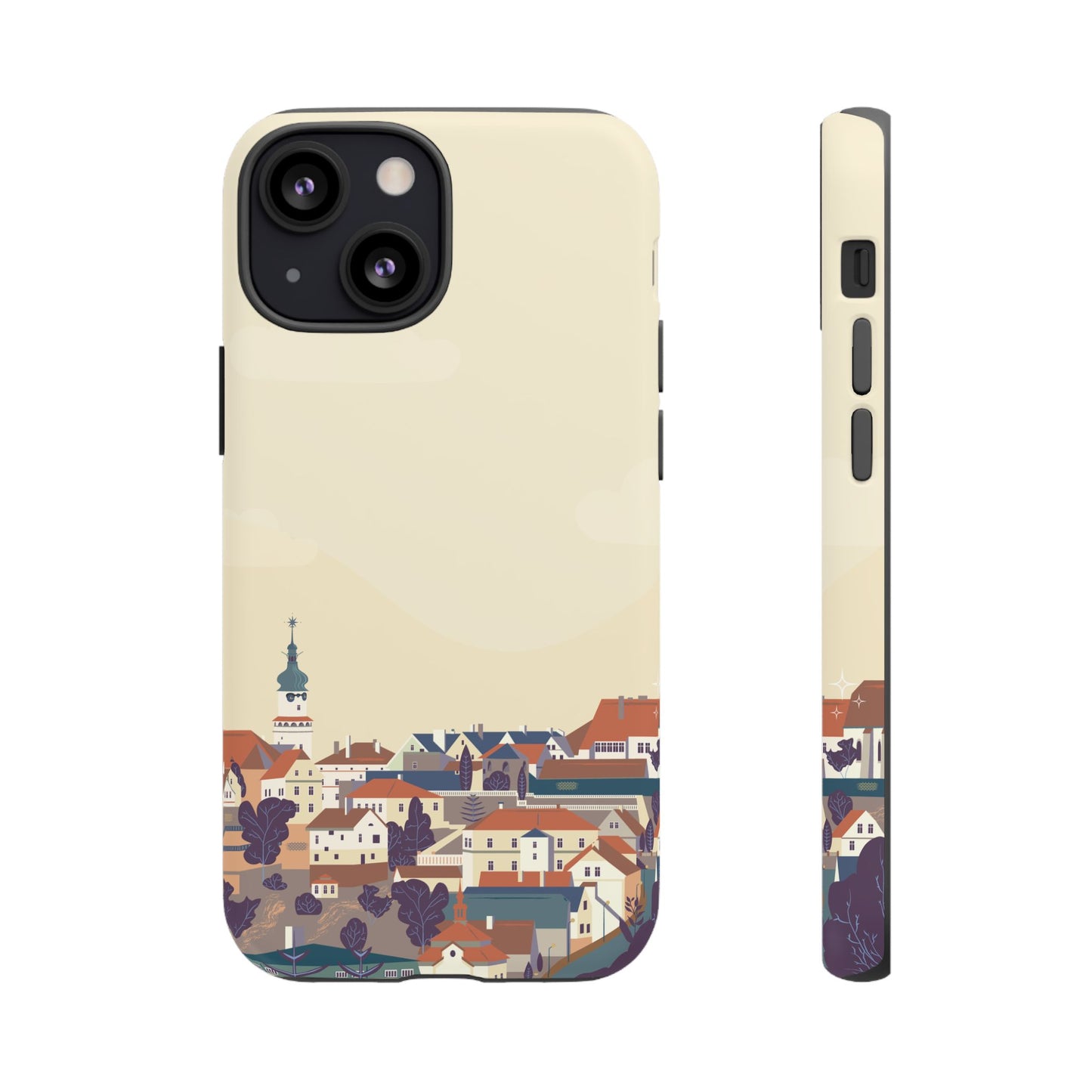 Artistic Phone Case - Charming Village Design